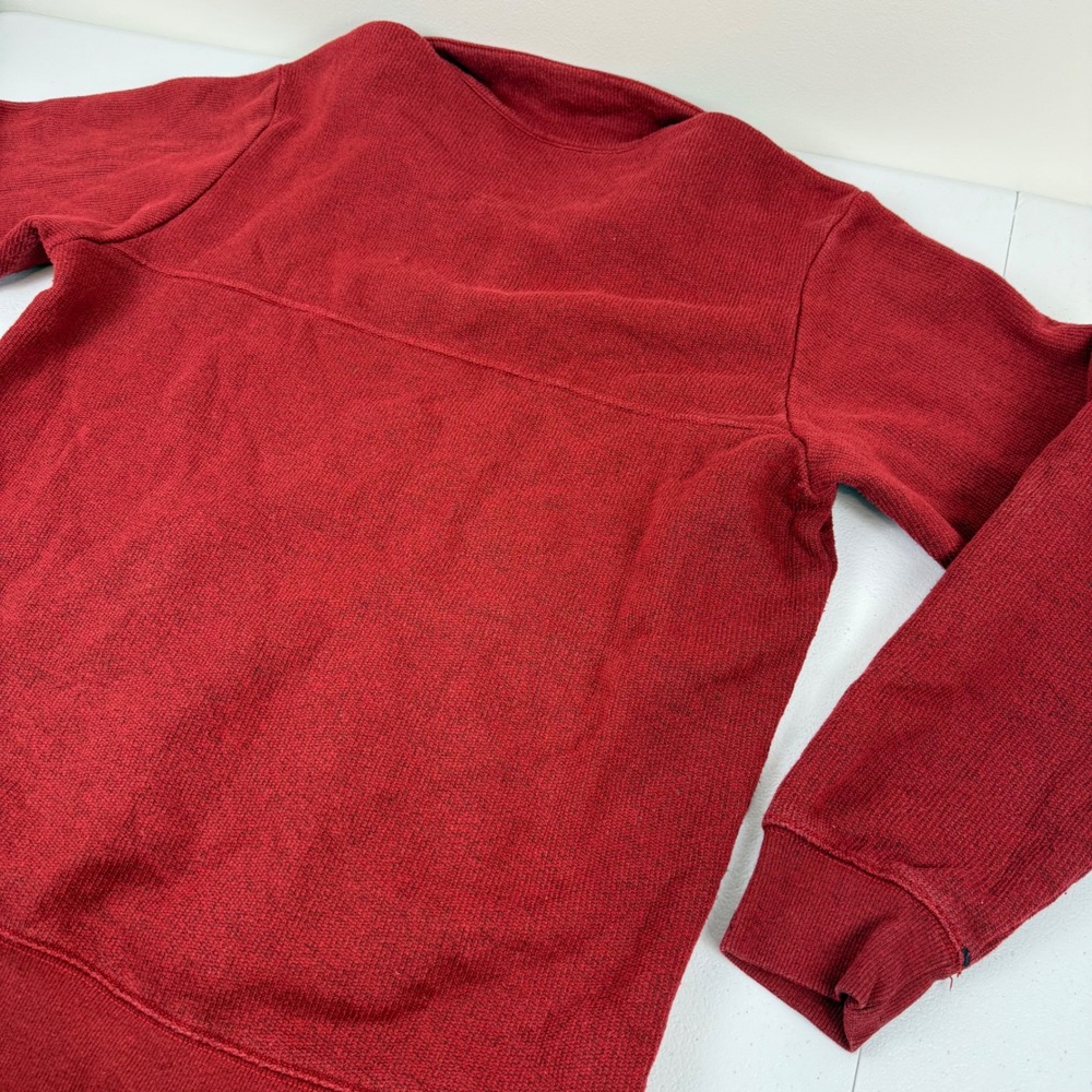 Columbia Mens Red Heathered Sweater Fleece Quarter Zip Pullover Jacket Large - Picture 9 of 9